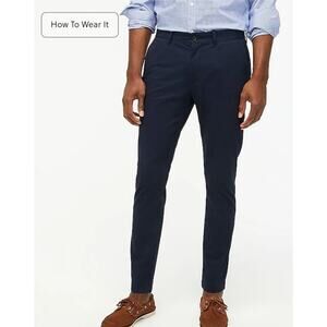 NWT J. Crew Skinny-Fit Chino Pant Navy Blue W35/L30